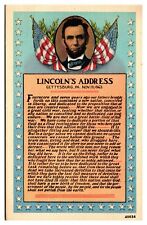 VTG Lincoln's Address, Gettysburg, Historical, Postcard picture