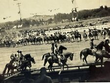 2M Photograph Grandstand View Prescott AZ Arizona Rodeo Cowboys Horses 1941 picture