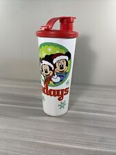 Tupperware Disney Holiday Mickey Mouse 16 Oz Tumblers Cup Spout New picture