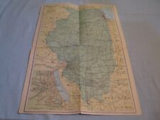 ANTIQUE ILLINOIS MAP National Geographic May 1931  picture