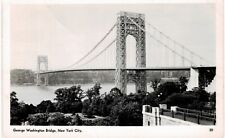 NYC George Washington Bridge RPPC From Heights 1953 New York City  picture