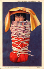 Pretty Eyes, Navajo Indian Baby in Cradle - Postcard picture