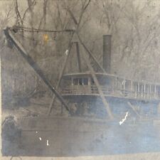 Antique Postcard TX Texas Dredge Boat on Guadalupe River RPPC Real Photo 1909 picture