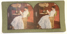 Antique Stereoview Card No 64 I Just Knew It Would Be A Boy Green Border picture