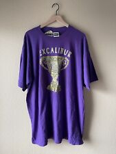 Vintage Excalibur Las Vegas Graphic Foil T-Shirt Size 2XL XXL Purple Gold Pops picture