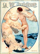 1925 La Vie Parisienne Sortie French Nouveau France Travel Advertisement Poster picture