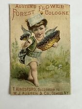 VICTORIAN TRADE CARD AUSTEN’S FOREST FLOWER COLOGNE OSWEGO NY c1880s A97 picture