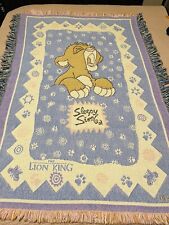 Disney Lion King Simba Baby Multicolor Throw Blanket Wall Hanging 33” X  48” picture