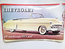 Vintage Rare 1949 Chevrolet Car Skyeline Deluxe Advertisement Subway Bus Poster picture