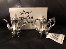 Silver plated Tea Pot Salt and Pepper Shakers - A Special Place New in Open Box picture