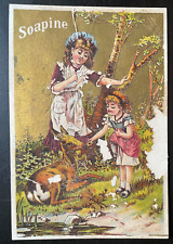 Victorian Trade Card Late 1800's Soapine, for washing and cleaning everything picture