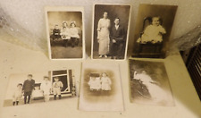 LOT of 6 Mixed Real Photo Postcards ~ Kids and Adults-Interesting Group picture