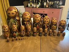 Fedoskino Lacquer Matryoshka (Russian Nesting Dolls) Russian fairy tales picture