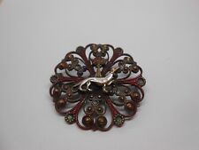 ww1  circular Battle Town French fine  fashion pilgrimage brooch picture