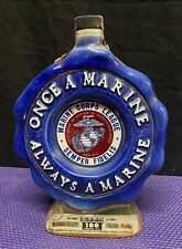 VINTAGE JIM BEAM ONCE A MARINE ALWAYS A MARINE EMPTY 1975 COMMEMORATIVE DECANTER picture