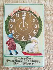 WISHING YOU A PROSPEROUS & HAPPY NEW YEAR.VTG EMBOSSED POSTCARD*P41 picture