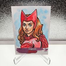 2022 Fleer Ultra Avengers Scarlet Witch Sketch Card by Drewl 1/1 Exclusive picture