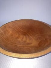 Vintage Large Wood Bowl 11.5”x3” picture