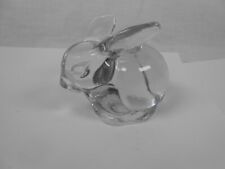 Vintage Biedermann Clear Glass Rabbit Bunny Petite Taper Candle Holder Taiwan picture