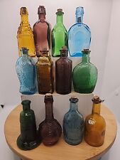VINTAGE MINI SIZE LOT 12 COLORED GLASS Westwood Impco. 1972 Taiwan  w/ Box picture