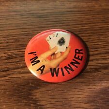 Vintage 1970 Topps Batty Buttons I'm a Winner Cards Pinback Button Pin Japan  picture