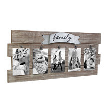 Stonebriar Collection Rustic Wooden Family Collage Photo Frame with Clips 2 Lbs picture