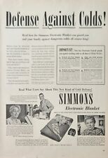 1948 Simmons electronic blanket Vintage ad Defense against colds picture