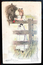 ANTIQUE CLARENCE F UNDERWOOD POSTCARD © 1904 THREE AMERICAN BEAUTIES POSTED 1908 picture