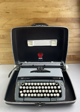 Vintage 1975 SMITH-CORONA Galaxie 12 XII Atomic Light Gray Typewriter With Case picture