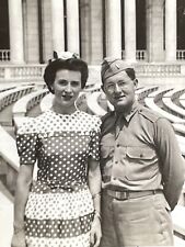 G5 Photograph 1943 Beautiful Woman Polkadot Dress 1943  Arlington Cemetery  picture