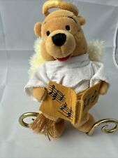 Disney Store Winnie the Pooh Angel Bean Bag Plush EUC Christmas Choir Bear picture