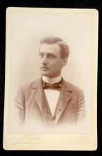 ANTIQUE CABINET PHOTO GOOD-LOOKING WELL-DRESSED YOUNG MAN UNION SQ NY 1890-1900s picture