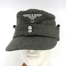 WW2 German Army Solider M43 Field Wool Cap Hat & German Eagle Badge Pin Size 59 picture