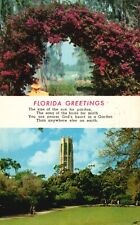 Postcard FL Florida Greetings Cypress Gardens Singing Tower Vintage PC H5314 picture