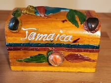 Vintage Handmade Small Wooden Jewelry/Trinket box Jamaica picture