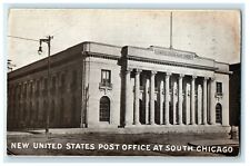 c1905 New United States Post Office South Chicago Illinois IL Antique Postcard picture
