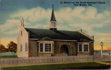 Fort Walton Florida St Simons Episcopal Church Posted 1950 Linen Postcard picture