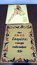 1945 ESQUIRE VARGA PINUP GIRL Complete 12 month Calendar with original sleeve picture