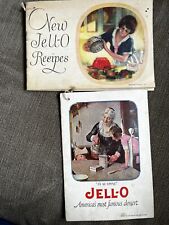 Vintage 1925-26 New Jell-O Recipes with Ice Cream Powder Adv 1923 Lot Of 2 picture