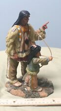 Vintage Native American Hunter w/boy statue picture