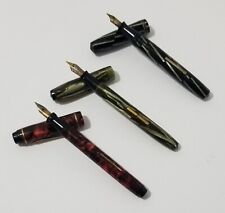 Vintage Lot of 3 Eclipse Eagle Fountain Pens 14K Gold Nibs (x) picture