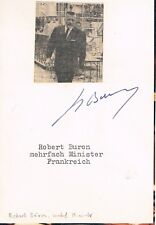 France Minister Robert Buron 1910-73 genuine autograph signed 4