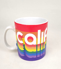 Vintage Rainbow Retro California Coffee Mug Cup 14 oz picture