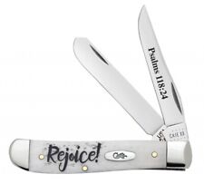 Case xx Knives Mini Trapper Rejoice Natural Bone Psalms 118:24 Stainless 60865 picture