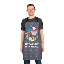 Save A Plant Eat A Animal Funny BBQ Chef Apron picture