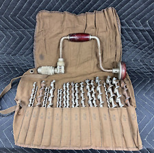 Lot of 20 Vintage Auger Bits & Hand Brace Drill picture