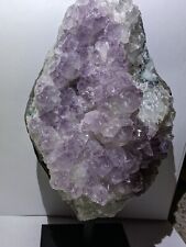Genuine Amethyst Quartz Crystal on Metal Stand (4.34 lbs) 9.5