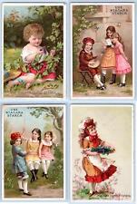 1880's LOT/4 NIAGARA CORN STARCH VICTORIAN TRADE CARDS SIZE CONDITION VARIES #3 picture