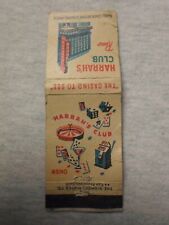 Vtg FS Matchbook Cover Harrahs Club Reno NV The Casino to See Roulette Craps picture