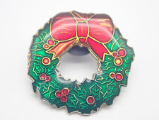 Wreath Christmas Vintage Lapel Pin picture